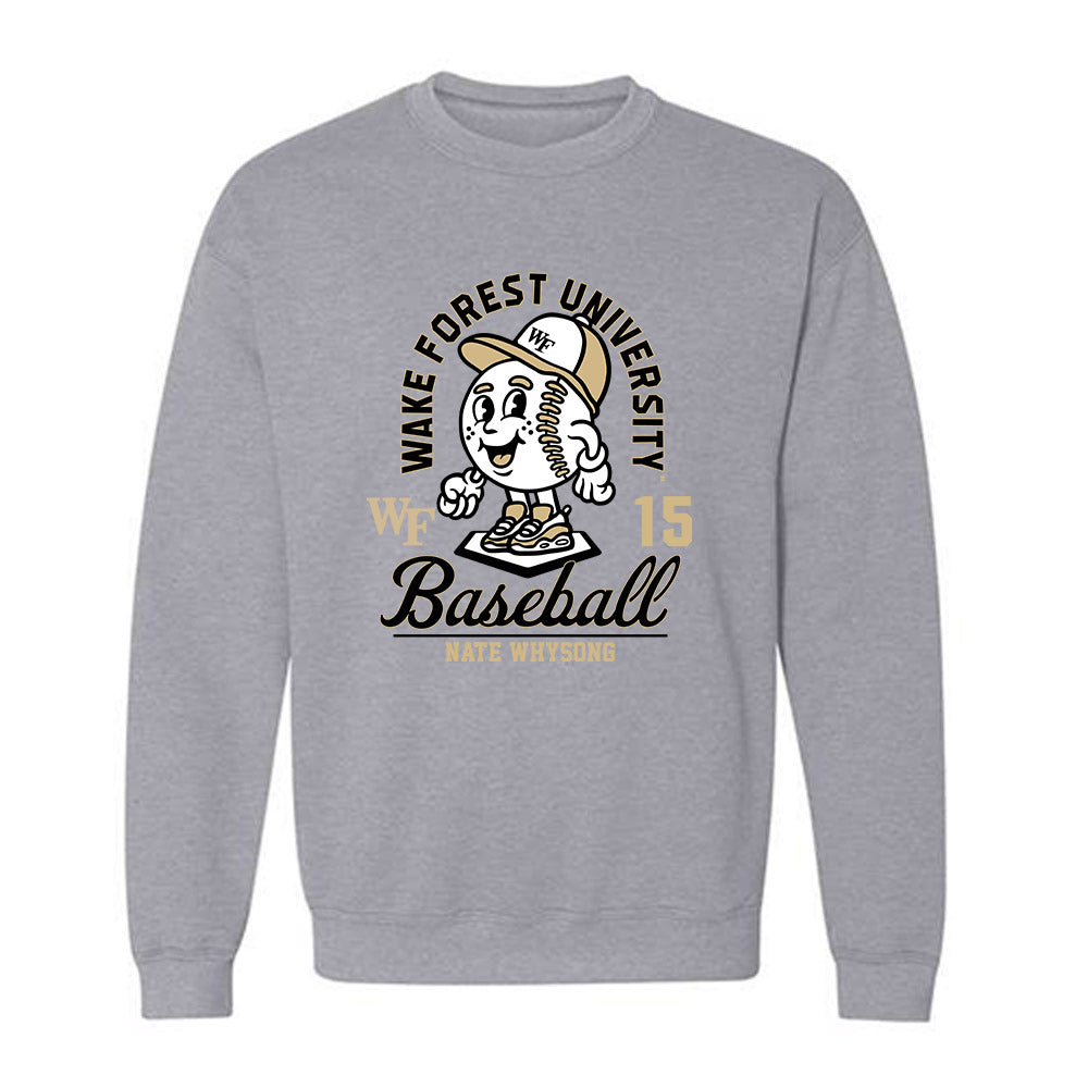 Wake Forest - NCAA Baseball : Nate Whysong - Fashion Shersey Crewneck Sweatshirt-0