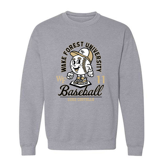 Wake Forest - NCAA Baseball : Luke Costello - Fashion Shersey Crewneck Sweatshirt-0