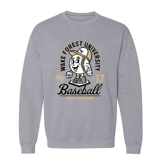 Wake Forest - NCAA Baseball : Zach Johnston - Fashion Shersey Crewneck Sweatshirt