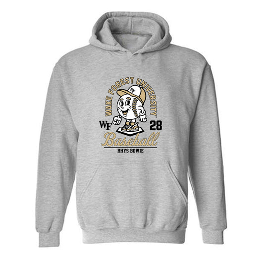 Wake Forest - NCAA Baseball : Rhys Bowie - Fashion Shersey Hooded Sweatshirt-0