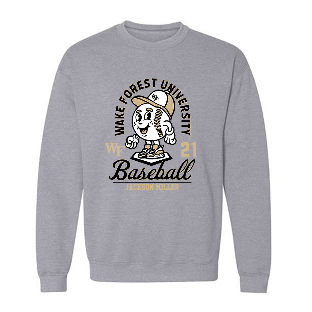 Wake Forest - NCAA Baseball : Jackson Miller - Fashion Shersey Crewneck Sweatshirt-0