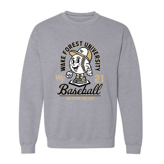 Wake Forest - NCAA Baseball : Jackson Miller - Fashion Shersey Crewneck Sweatshirt-0