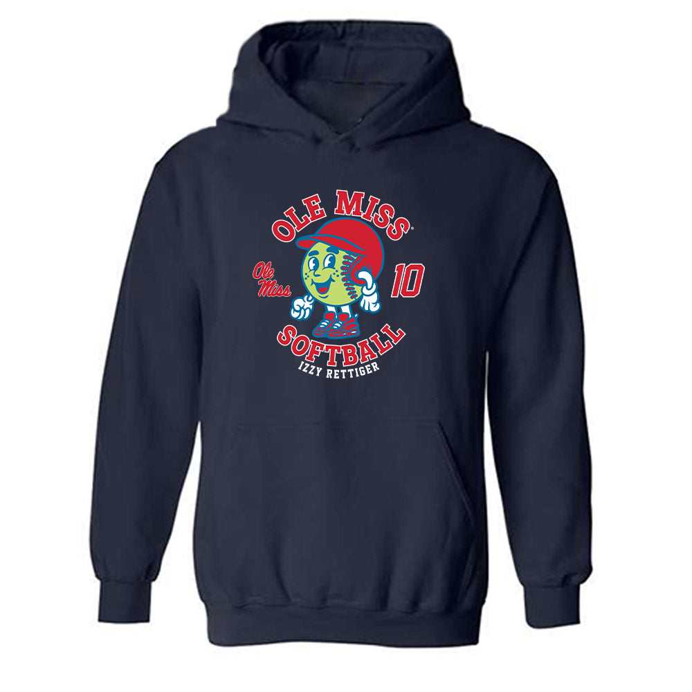 Ole Miss - NCAA Softball : Izzy Rettiger - Fashion Shersey Hooded Sweatshirt-0