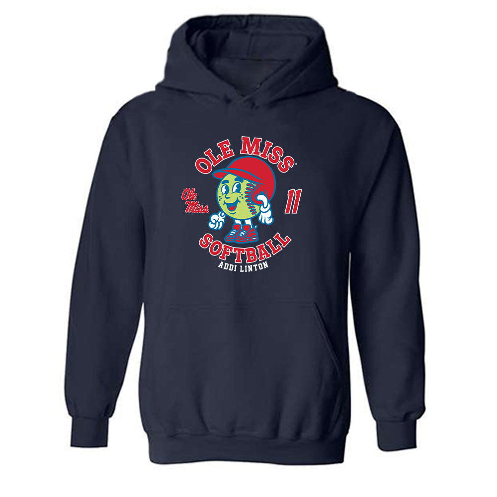 Ole Miss - NCAA Softball : Addi Linton - Fashion Shersey Hooded Sweatshirt-0