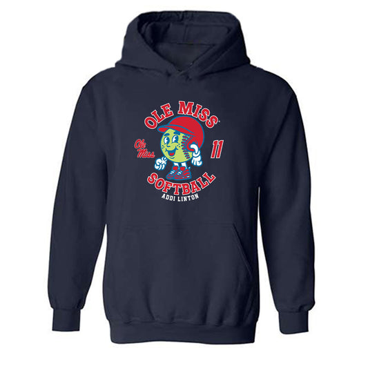 Ole Miss - NCAA Softball : Addi Linton - Fashion Shersey Hooded Sweatshirt-0