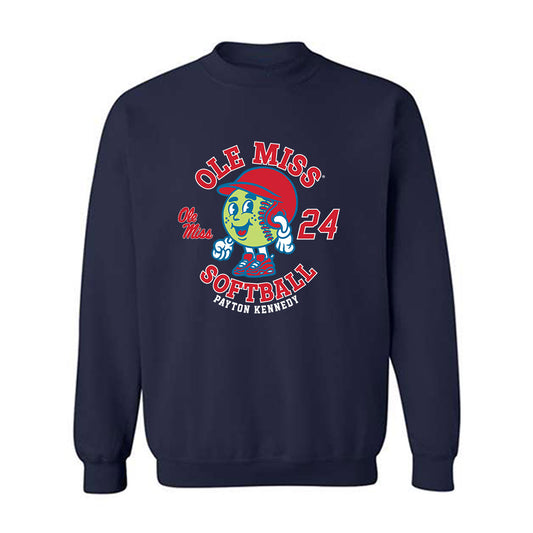 Ole Miss - NCAA Softball : Payton Kennedy - Fashion Shersey Crewneck Sweatshirt-0