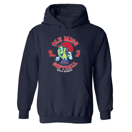 Ole Miss - NCAA Softball : Keila Kamoku - Fashion Shersey Hooded Sweatshirt-0