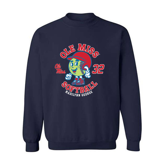 Ole Miss - NCAA Softball : Madilynn George - Fashion Shersey Crewneck Sweatshirt-0
