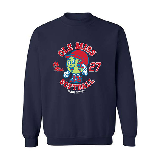 Ole Miss - NCAA Softball : Madi Heine - Fashion Shersey Crewneck Sweatshirt-0