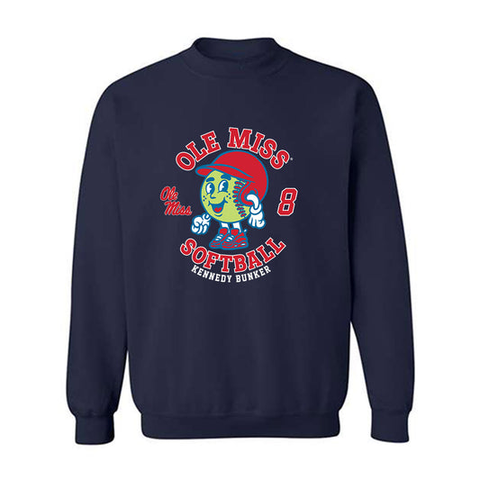 Ole Miss - NCAA Softball : Kennedy Bunker - Fashion Shersey Crewneck Sweatshirt-0