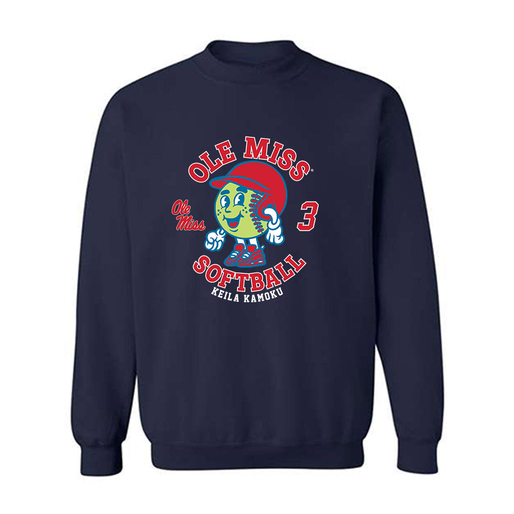 Ole Miss - NCAA Softball : Keila Kamoku - Fashion Shersey Crewneck Sweatshirt-0