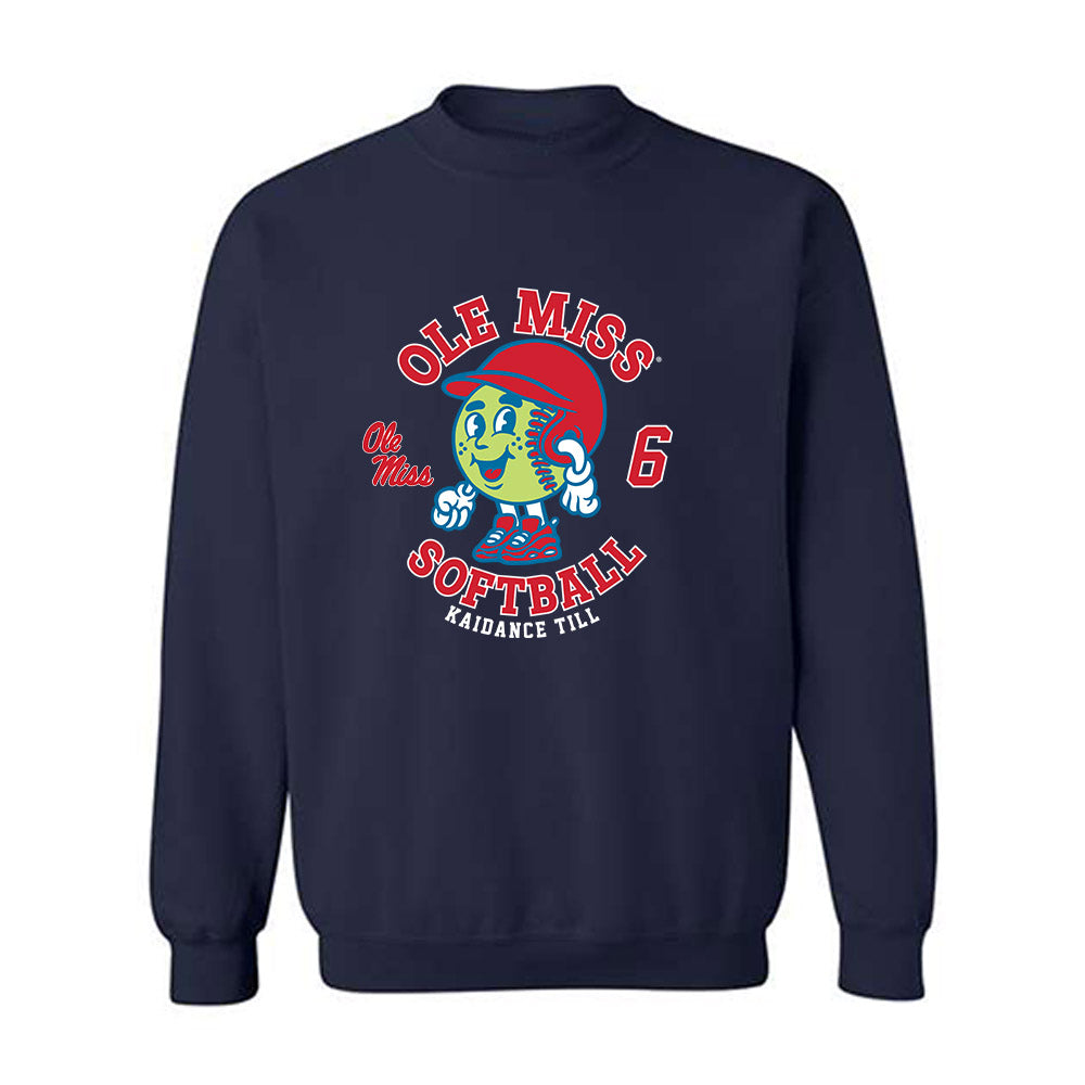 Ole Miss - NCAA Softball : Kaidance Till - Fashion Shersey Crewneck Sweatshirt-0