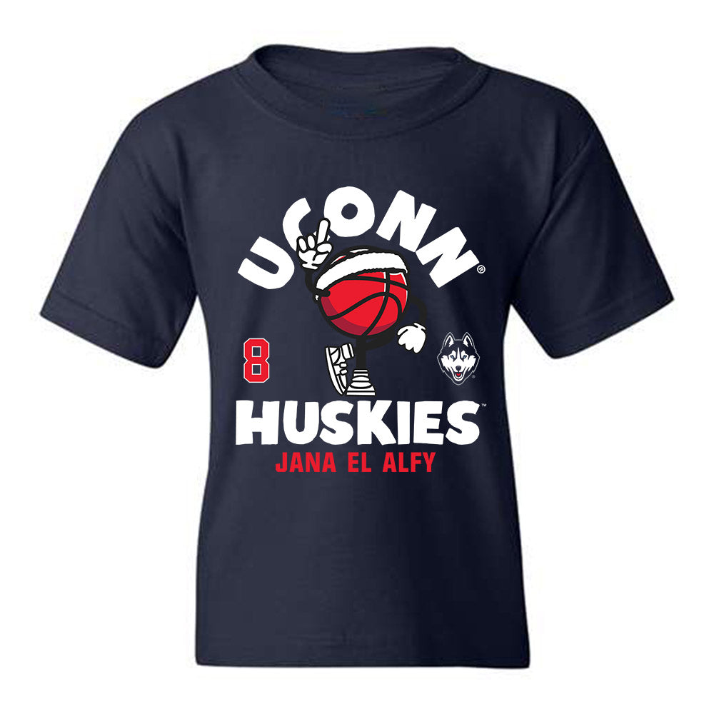 UConn - NCAA Women's Basketball : Jana El Alfy - Youth T-Shirt