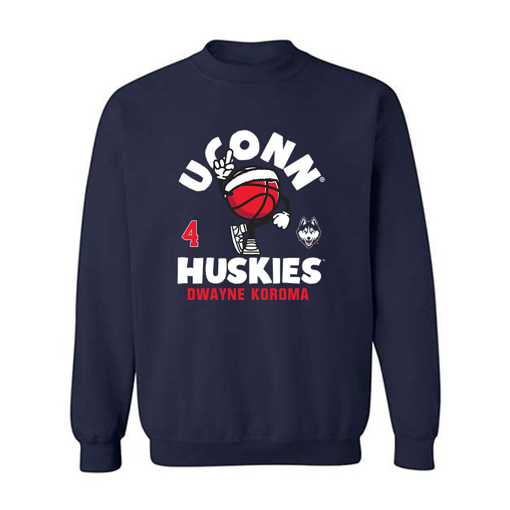 UConn - NCAA Men's Basketball : Dwayne Koroma - Fashion Shersey Crewneck Sweatshirt-0