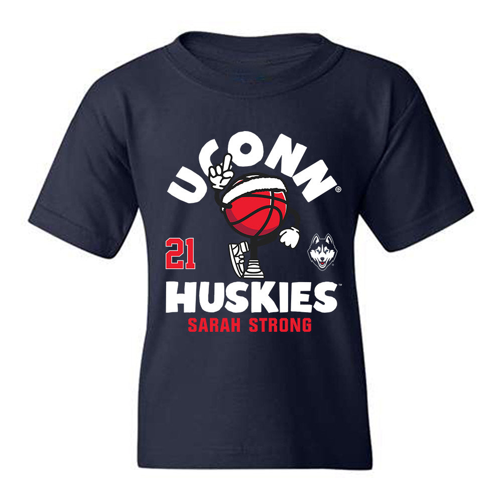 UConn - NCAA Women's Basketball : Sarah Strong - Fashion Shersey Youth T-Shirt-0