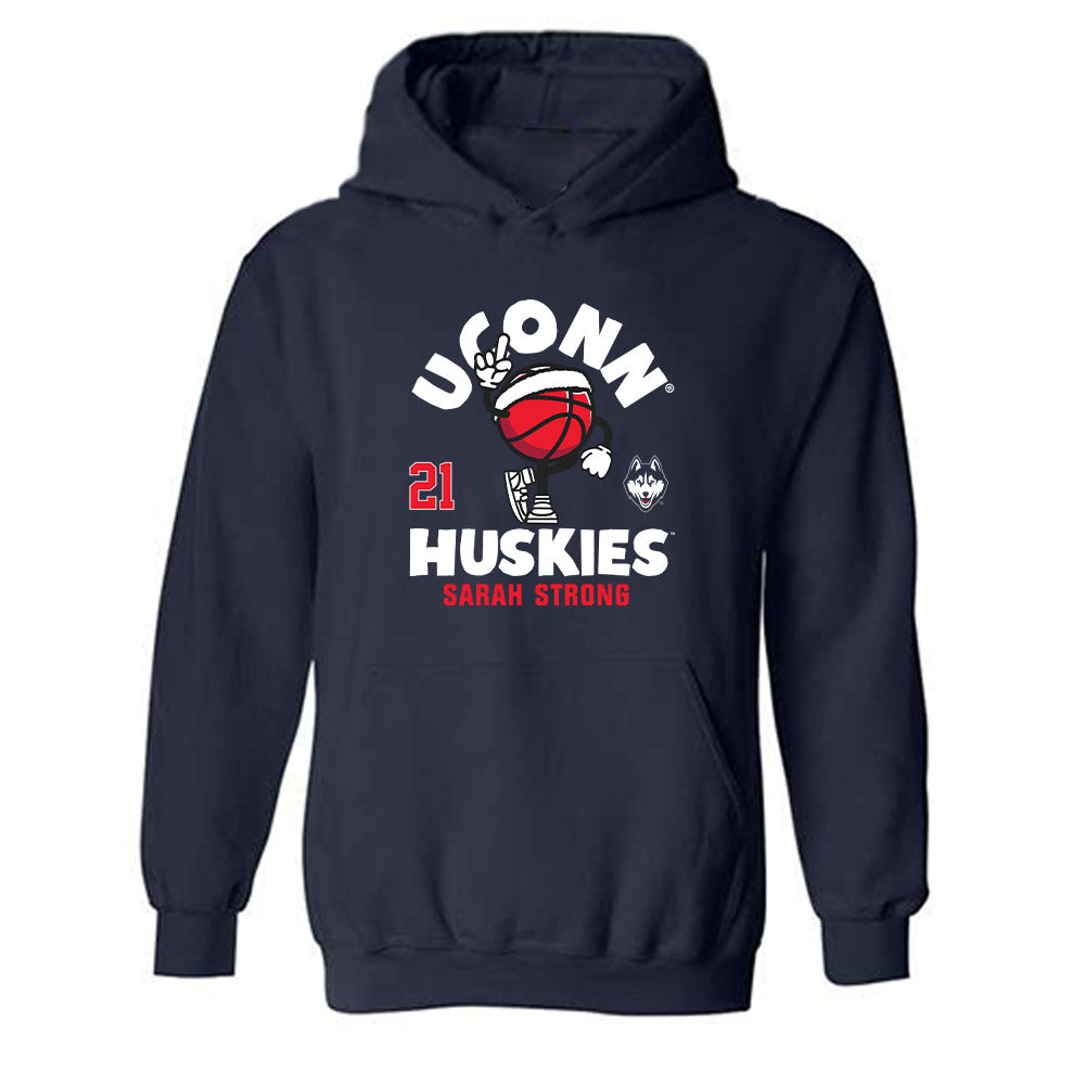 UConn - NCAA Women's Basketball : Sarah Strong - Fashion Shersey Hooded Sweatshirt-0