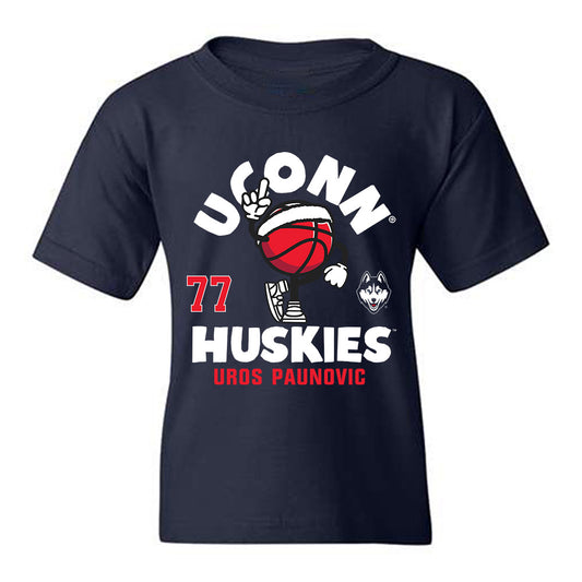 UConn - NCAA Men's Basketball : Uros Paunovic - Fashion Shersey Youth T-Shirt-0