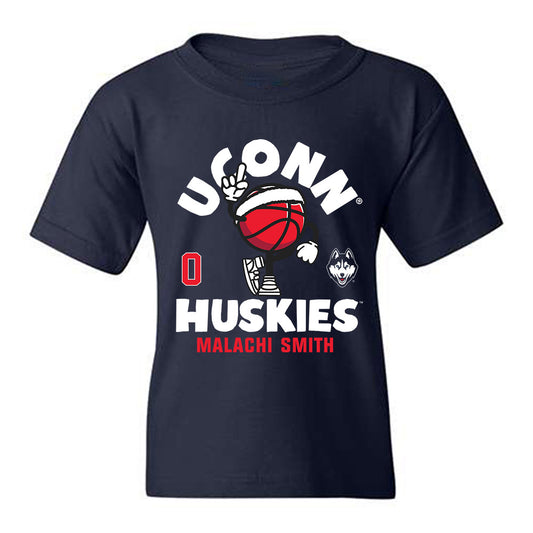 UConn - NCAA Men's Basketball : Malachi Smith - Fashion Shersey Youth T-Shirt-0