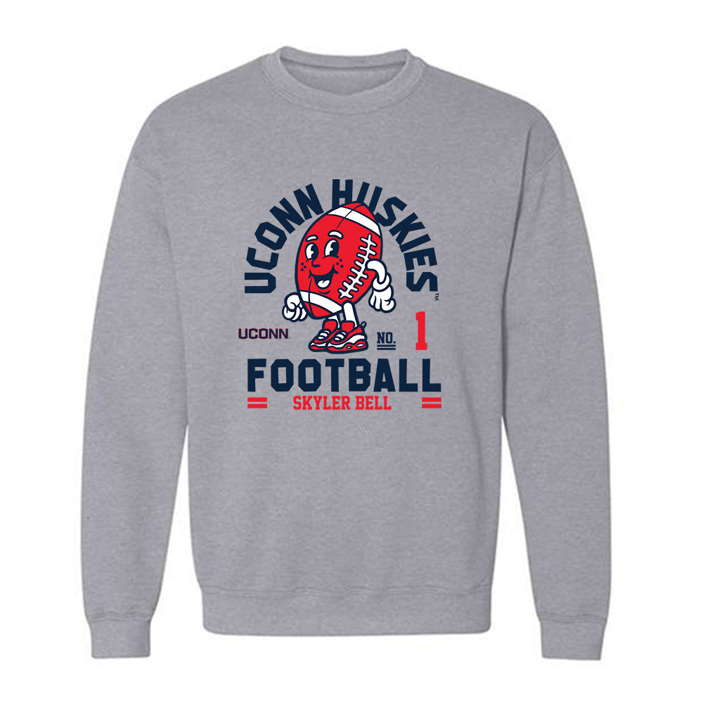 UConn - NCAA Football : Skyler Bell - Fashion Shersey Crewneck Sweatshirt