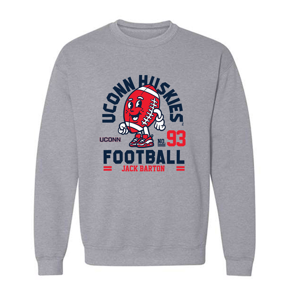 UConn - NCAA Football : Jack Barton - Fashion Shersey Crewneck Sweatshirt