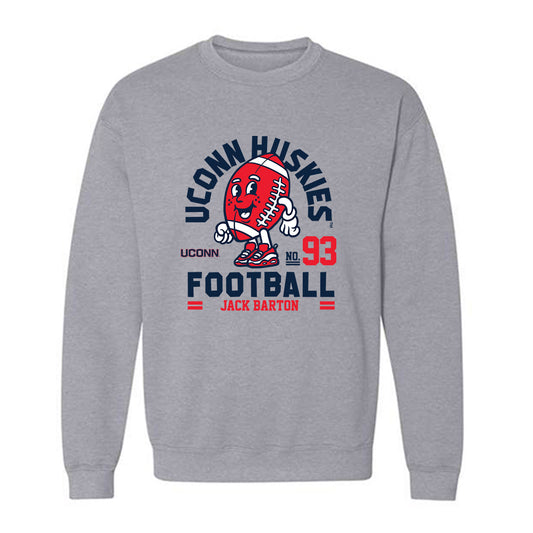 UConn - NCAA Football : Jack Barton - Fashion Shersey Crewneck Sweatshirt