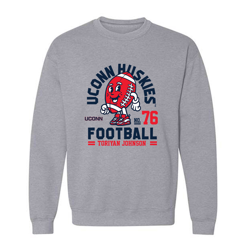 UConn - NCAA Football : Toriyan Johnson - Fashion Shersey Crewneck Sweatshirt