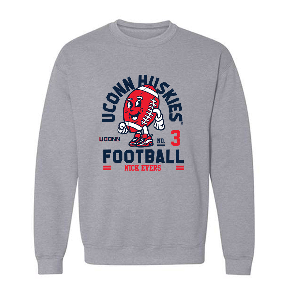 UConn - NCAA Football : Nick Evers - Fashion Shersey Crewneck Sweatshirt