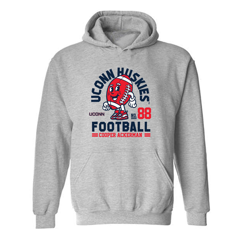 UConn - NCAA Football : Cooper Ackerman - Fashion Shersey Hooded Sweatshirt