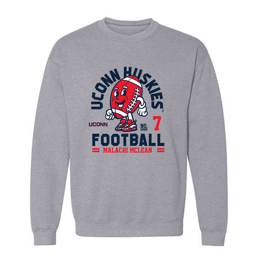 UConn - NCAA Football : Malachi Mclean - Fashion Shersey Crewneck Sweatshirt