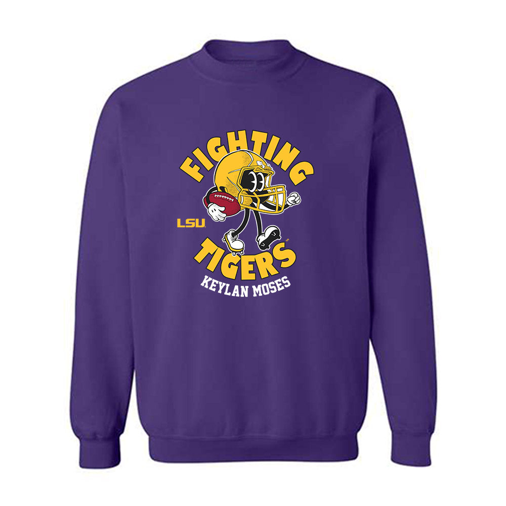 LSU - NCAA Football : Keylan Moses - Fashion Shersey Crewneck Sweatshirt-0