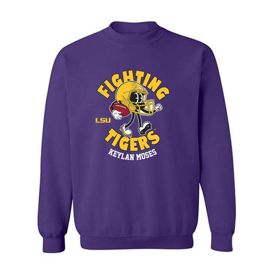 LSU - NCAA Football : Keylan Moses - Fashion Shersey Crewneck Sweatshirt-0
