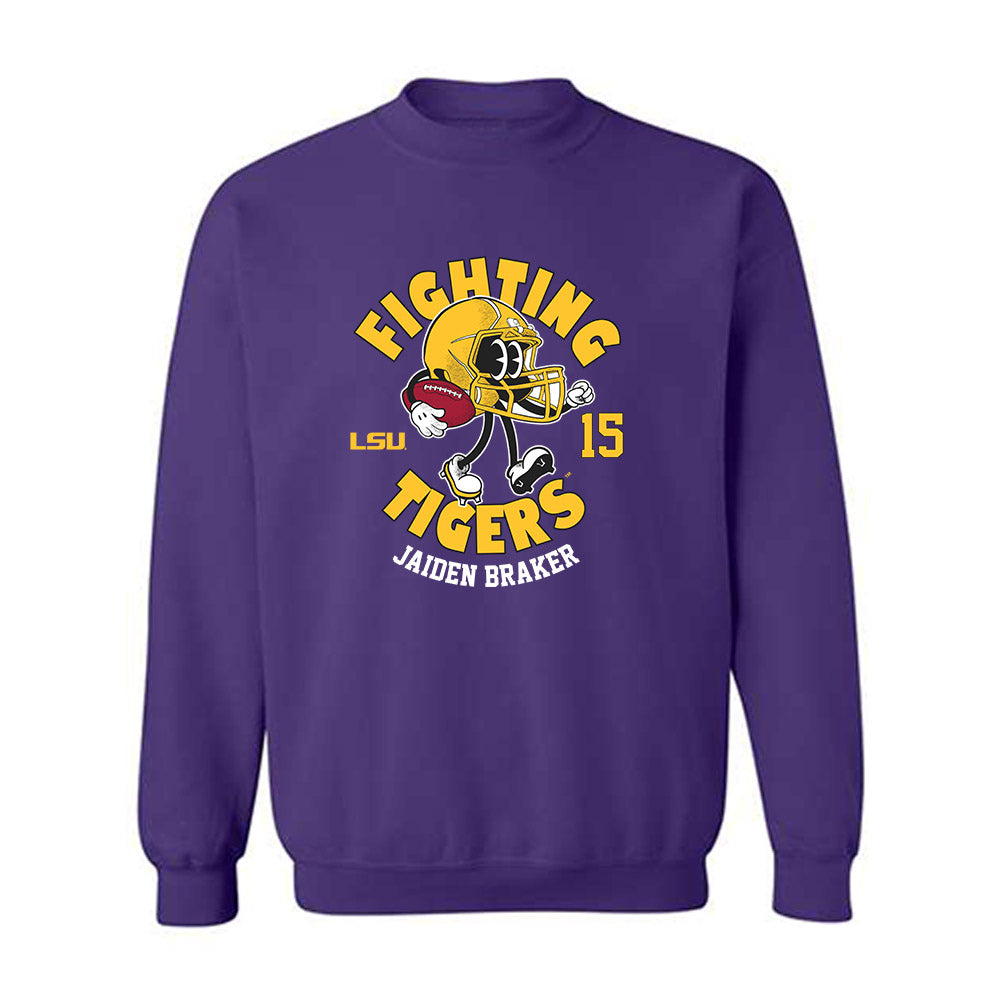 LSU - NCAA Football : Jaiden Braker - Fashion Shersey Crewneck Sweatshirt-0
