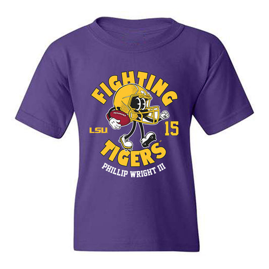 LSU - NCAA Football : Phillip Wright III - Fashion Shersey Youth T-Shirt-0