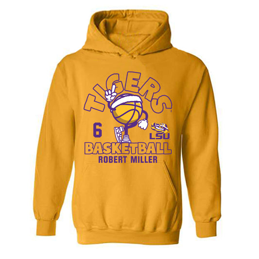 LSU - NCAA Men's Basketball : Robert Miller - Fashion Shersey Hooded Sweatshirt