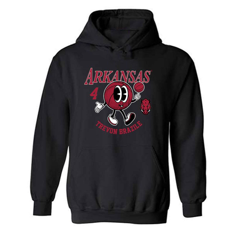Arkansas - NCAA Men's Basketball : Trevon Brazile - Fashion Shersey Hooded Sweatshirt-0