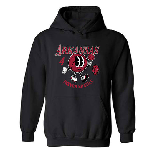Arkansas - NCAA Men's Basketball : Trevon Brazile - Fashion Shersey Hooded Sweatshirt-0
