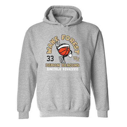 Wake Forest - NCAA Men's Basketball : Dimitrije Kovacevic - Fashion Shersey Hooded Sweatshirt-0