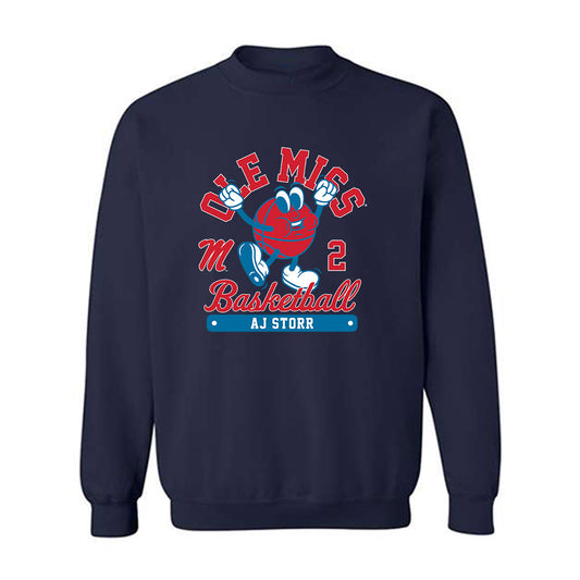 Ole Miss - NCAA Men's Basketball : AJ Storr - Fashion Shersey Crewneck Sweatshirt-0