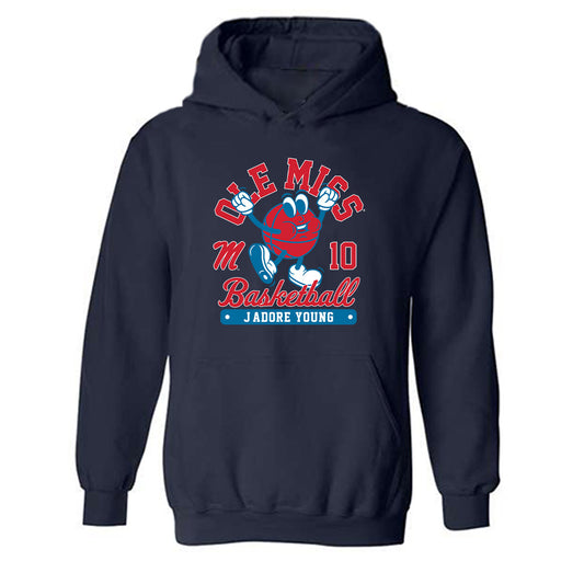 Ole Miss - NCAA Women's Basketball : J'Adore Young - Fashion Shersey Hooded Sweatshirt-0
