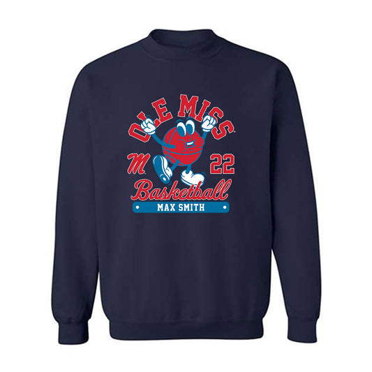 Ole Miss - NCAA Men's Basketball : Max Smith - Fashion Shersey Crewneck Sweatshirt-0