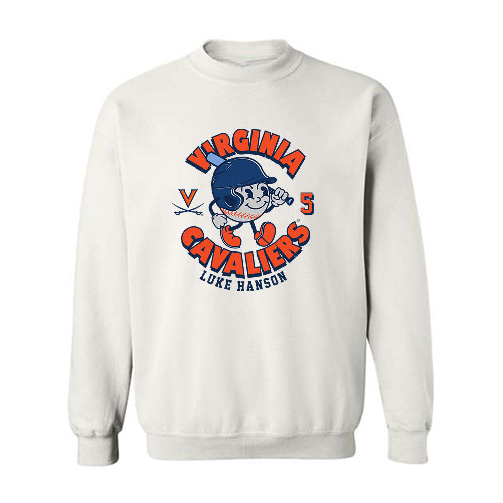 Virginia - NCAA Baseball : Luke Hanson - Crewneck Sweatshirt Fashion Shersey