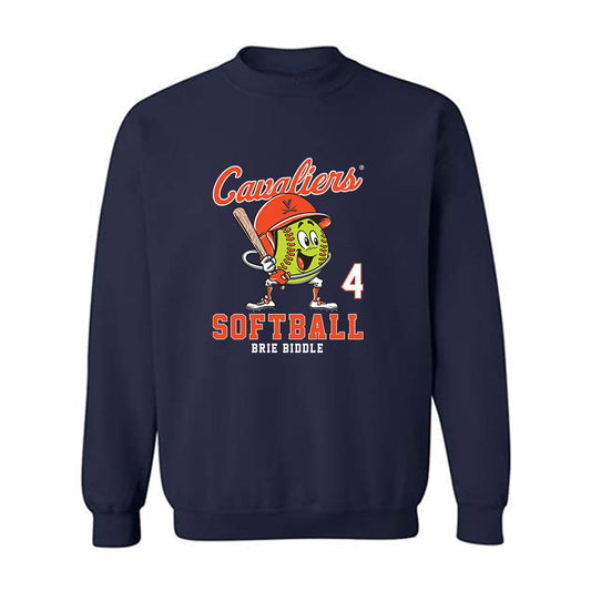 Virginia - NCAA Softball : Brie Biddle - Fashion Shersey Crewneck Sweatshirt-0