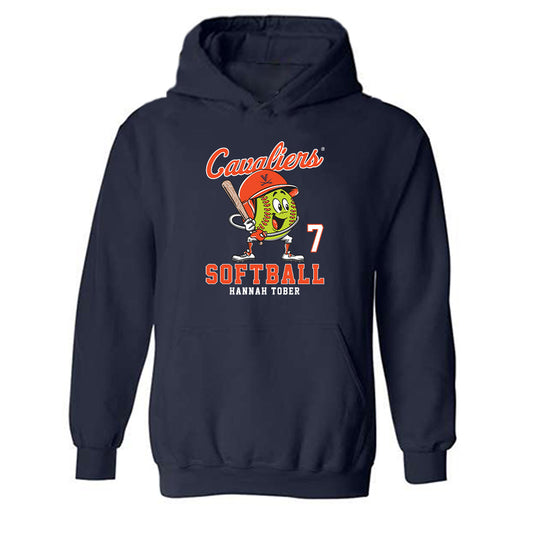 Virginia - NCAA Softball : Hannah Tober - Fashion Shersey Hooded Sweatshirt-0