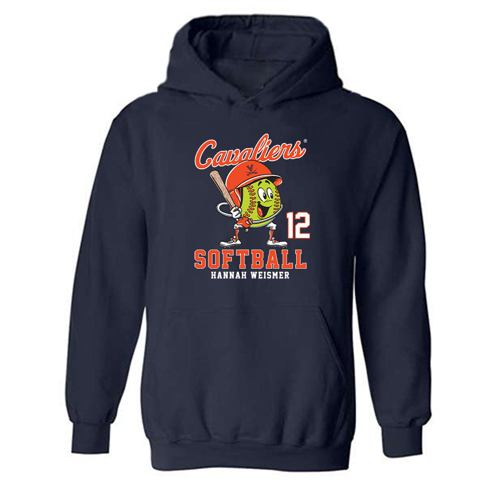 Virginia - NCAA Softball : Hannah Weismer - Fashion Shersey Hooded Sweatshirt-0