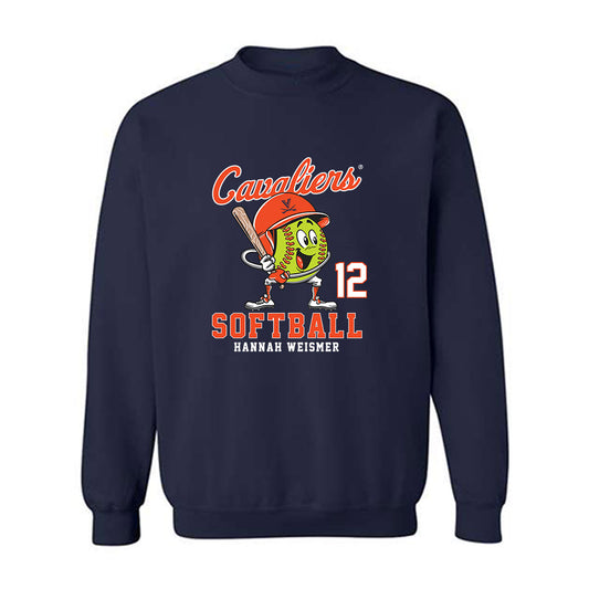 Virginia - NCAA Softball : Hannah Weismer - Fashion Shersey Crewneck Sweatshirt-0