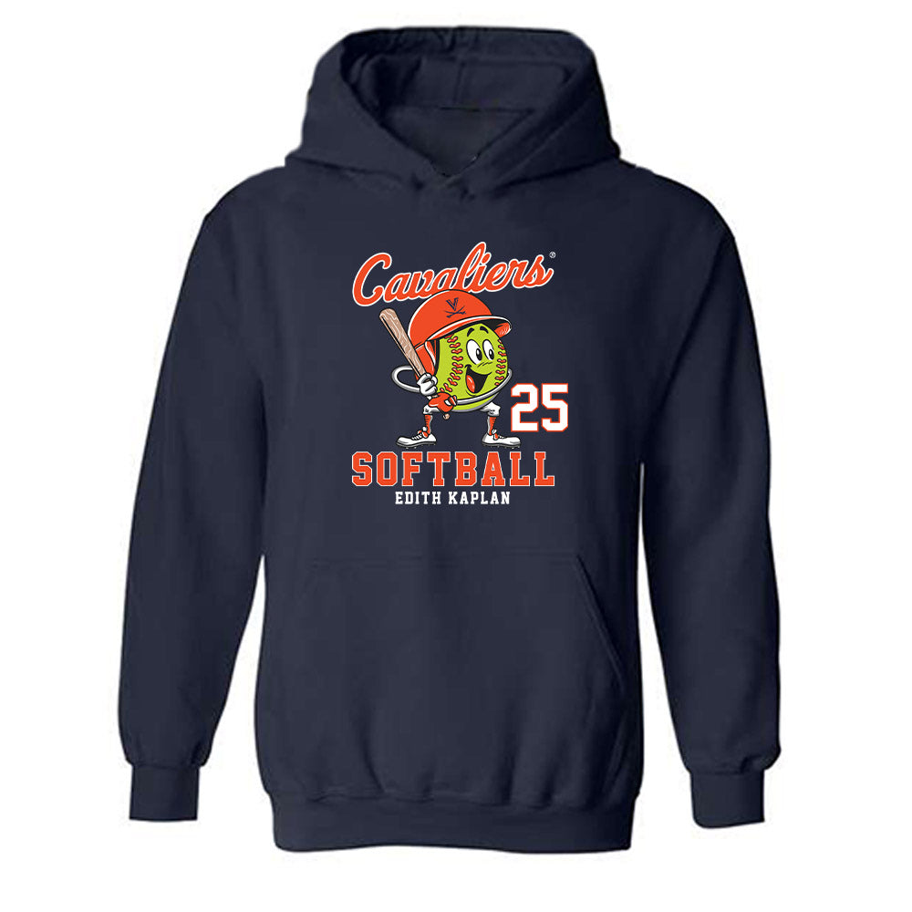 Virginia - NCAA Softball : Edith Kaplan - Fashion Shersey Hooded Sweatshirt-0