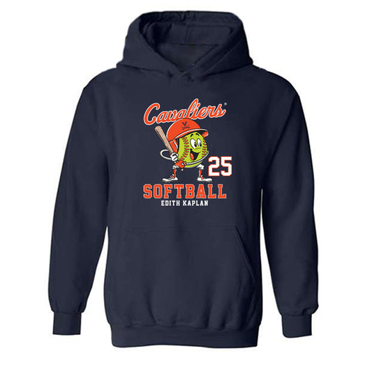 Virginia - NCAA Softball : Edith Kaplan - Fashion Shersey Hooded Sweatshirt-0
