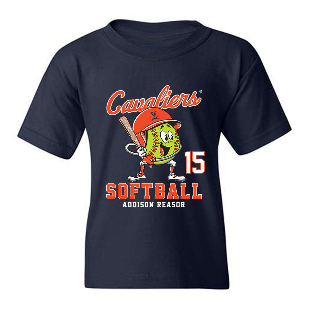 Virginia - NCAA Softball : Addison Reasor - Fashion Shersey Youth T-Shirt-0
