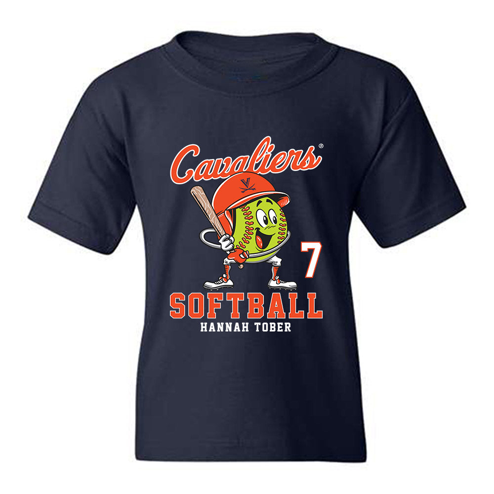 Virginia - NCAA Softball : Hannah Tober - Fashion Shersey Youth T-Shirt-0