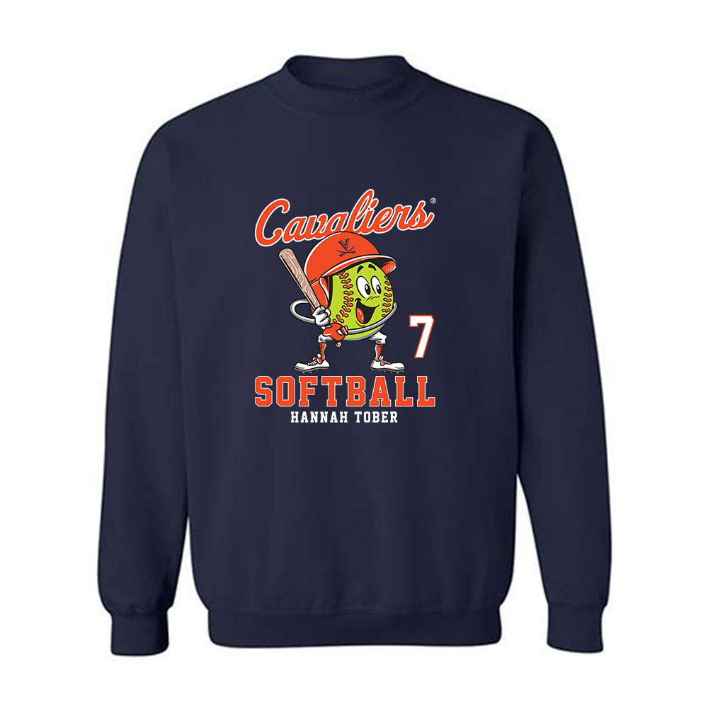 Virginia - NCAA Softball : Hannah Tober - Fashion Shersey Crewneck Sweatshirt-0